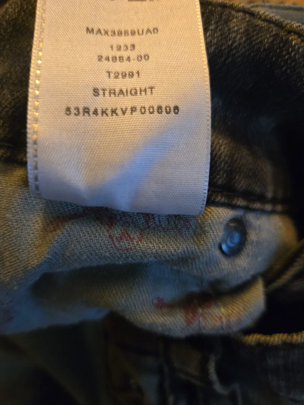 True Religion Ricky Straight Mens Size 36 Flap Pocket Black Monochromatic